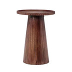 Christopher Knight Home Thalass 22 Pedestal Mango Wood Round End Table, Walnut