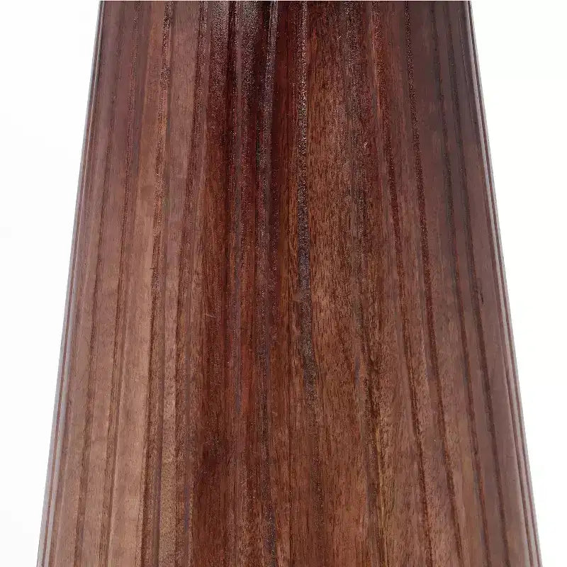 Mesa auxiliar redonda con pedestal Thalass 22 de madera de mango, nogal