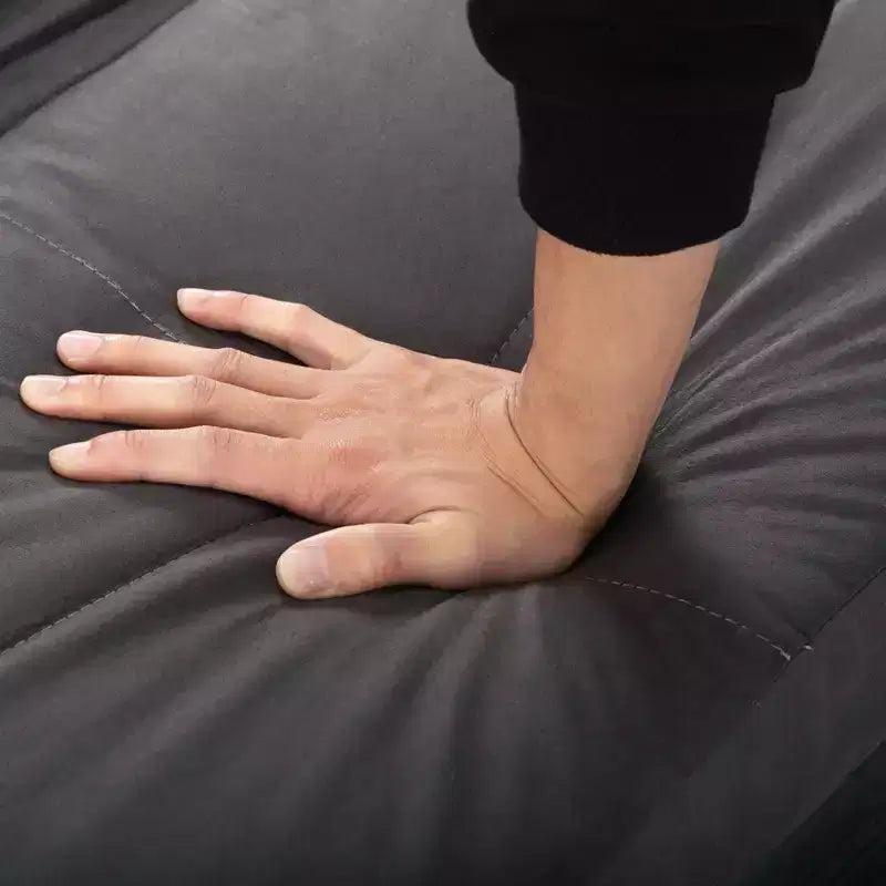 62.99 Sofá cama futón convertible de piel sintética con respaldo ajustable en 5 posiciones