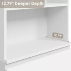 Estantería de 70 Pulgadas con Cajones - Librero Alto, Estilo Rústico, Estanterías de Madera Profundas, para Sala de Estar, Estudio, Cocina, Oficina en Casa