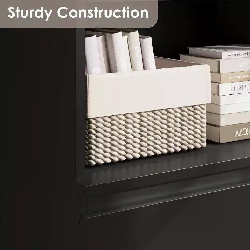 Estantería de 70 Pulgadas con Cajones - Librero Alto, Estilo Rústico, Estanterías de Madera Profundas, para Sala de Estar, Estudio, Cocina, Oficina en Casa