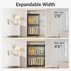 Perchero expandible X1 ajustable de 0,6 a 1,04 m con estantes y barras para colgar flexibles, estantes para ropa, armario portátil, estantes para ropa