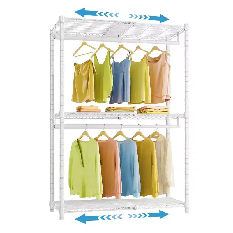 VIPEK X1 Expandable Clothes Rack Adjustable from 2' to 3'5 with Flexible Shelves and Hanger Rods Garment Racks Portable Closet Clothing Racks