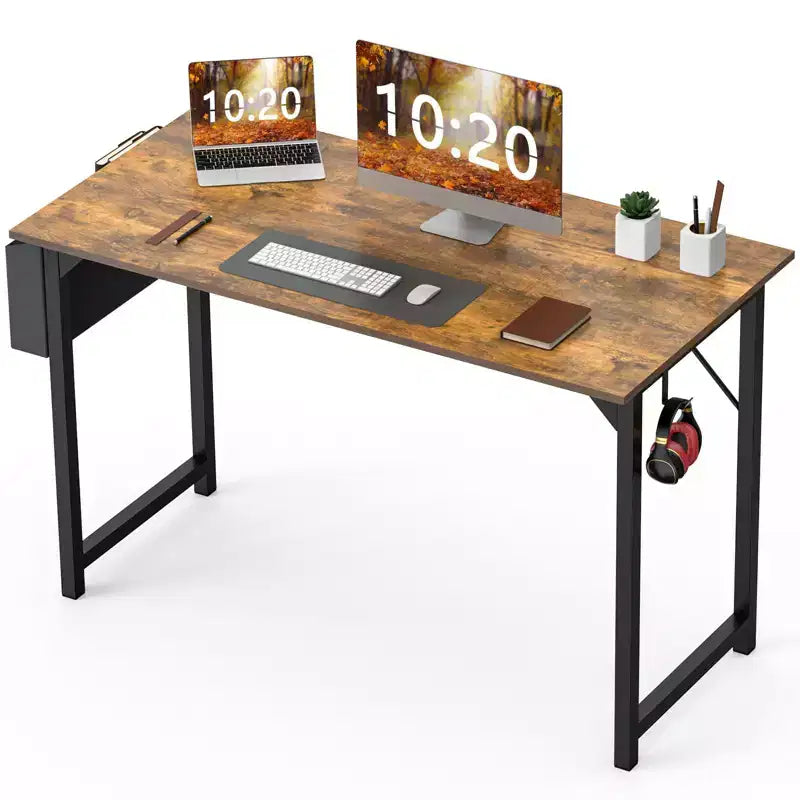 63 Inch Game Computer Desk with Storage, Home Office Modern Simple Style PC Table for Youth Student Adult
