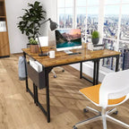 Escritorio de computadora para juegos de 63 pulgadas con almacenamiento, mesa de PC de estilo moderno y simple para jóvenes, estudiantes y adultos en la oficina en casa