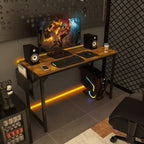 Escritorio de computadora para juegos de 63 pulgadas con almacenamiento, mesa de PC de estilo moderno y simple para jóvenes, estudiantes y adultos en la oficina en casa