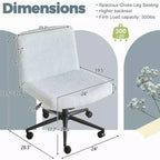 Sillón de oficina giratorio para maquillaje de 24.02 pulgadas