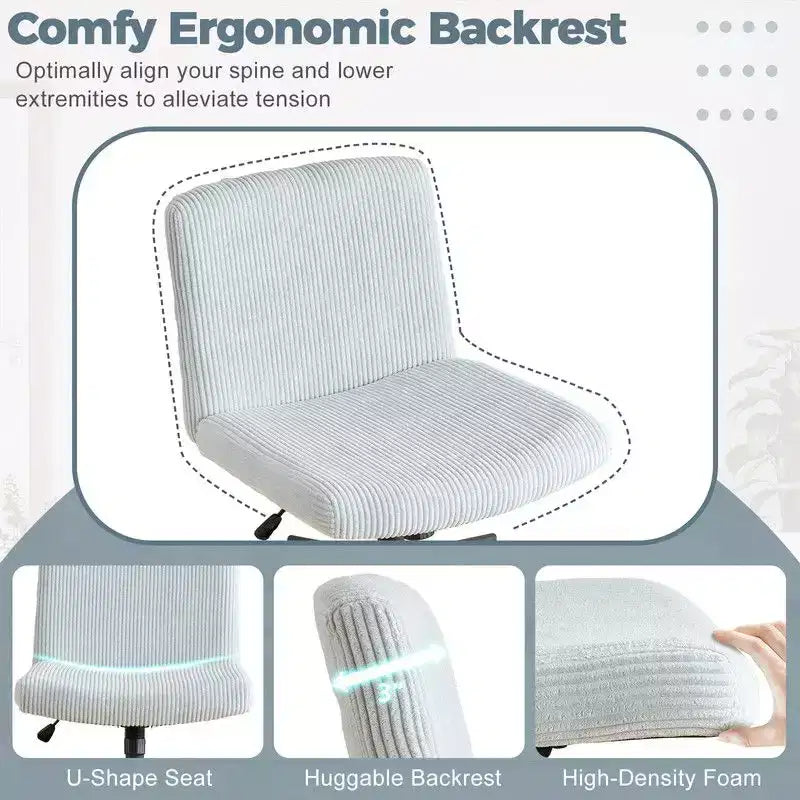 Sillón de oficina giratorio para maquillaje de 24.02 pulgadas