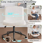 Sillón de oficina giratorio para maquillaje de 24.02 pulgadas
