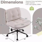 Sillón de oficina giratorio para maquillaje de 24.02 pulgadas