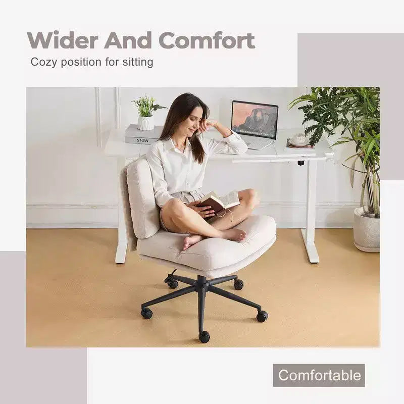 Sillón de oficina giratorio para maquillaje de 24.02 pulgadas