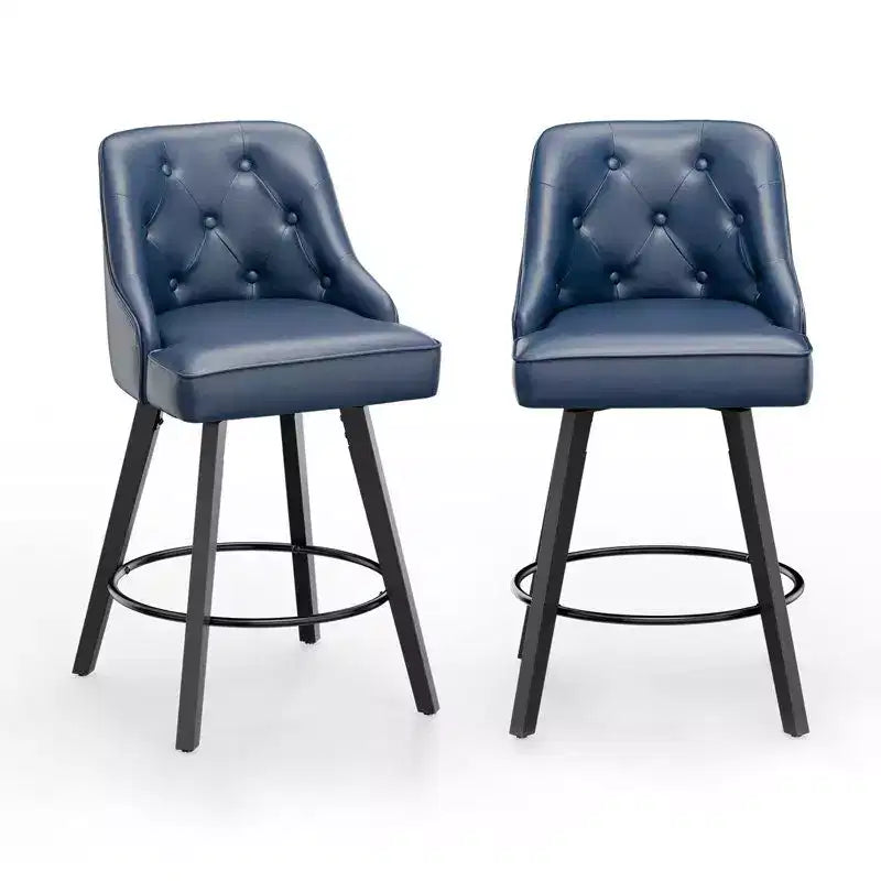 Karl Home Elegant 360 Swivel Bar Stool Stylish Design with Plush Cushion & Sturdy Build