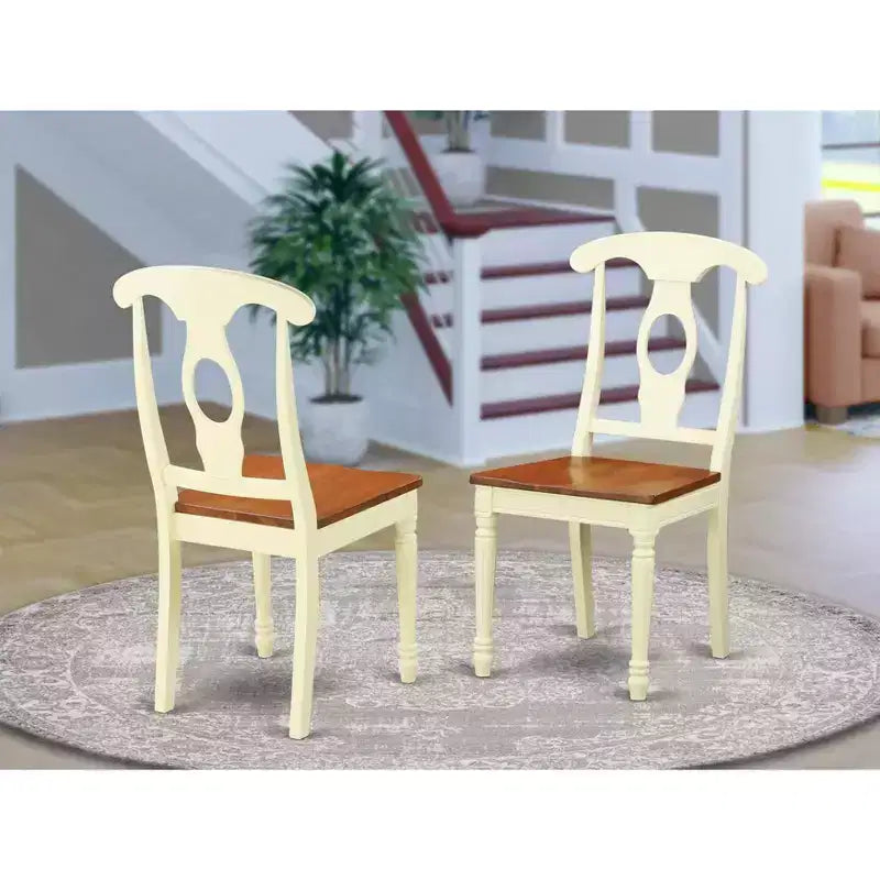 Silla estilo encanto costero con asiento de madera
