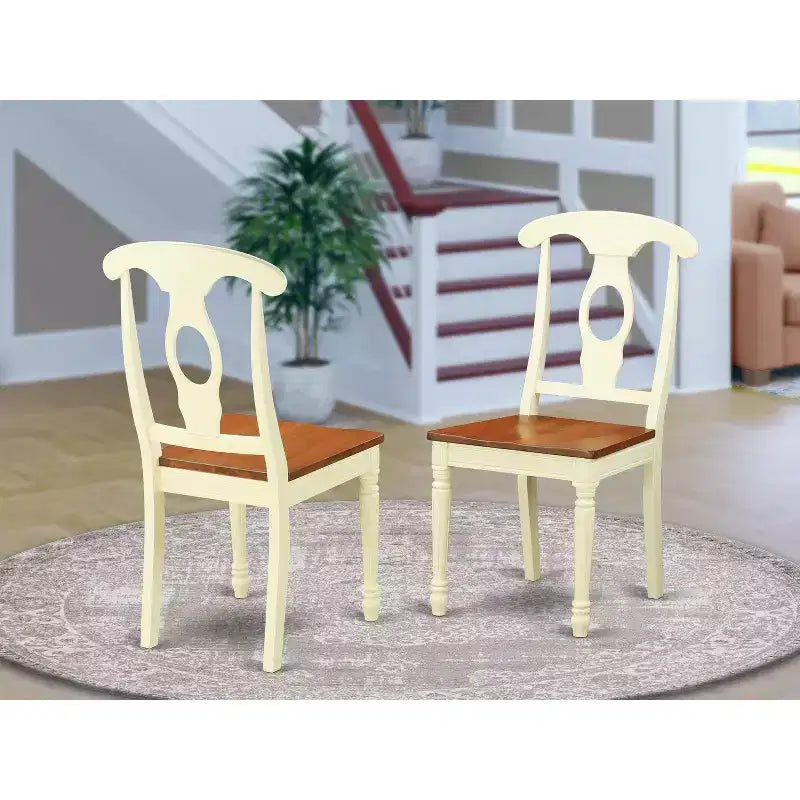 Silla estilo encanto costero con asiento de madera