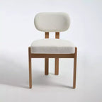 Sillas de comedor de madera, 2 sillas de comedor modernas tapizadas en tela, sillas de cocina, sillas de cena de granja para comedor y cocina, beige