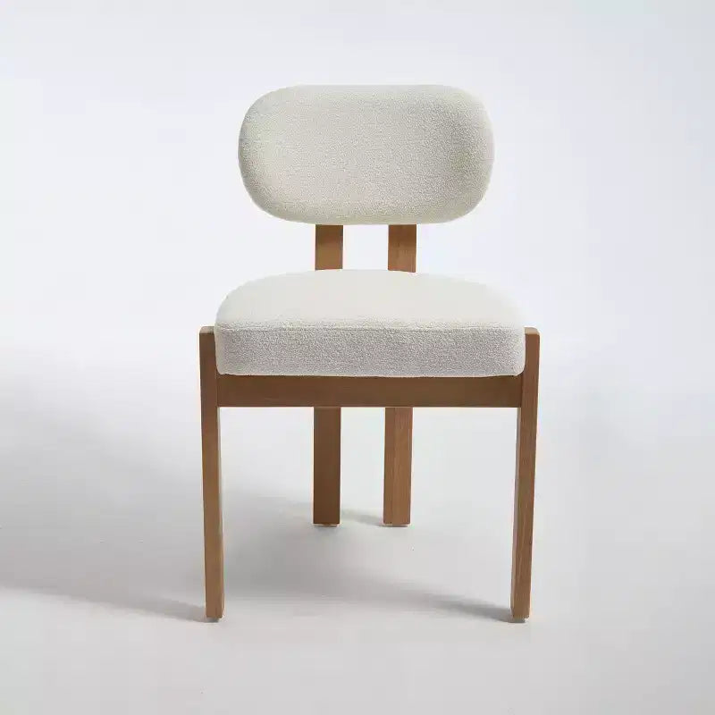Sillas de comedor de madera, 2 sillas de comedor modernas tapizadas en tela, sillas de cocina, sillas de cena de granja para comedor y cocina, beige