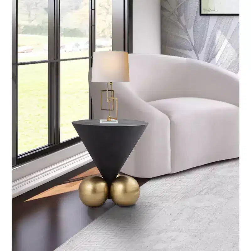 Mesa auxiliar de cemento gris Nápoles