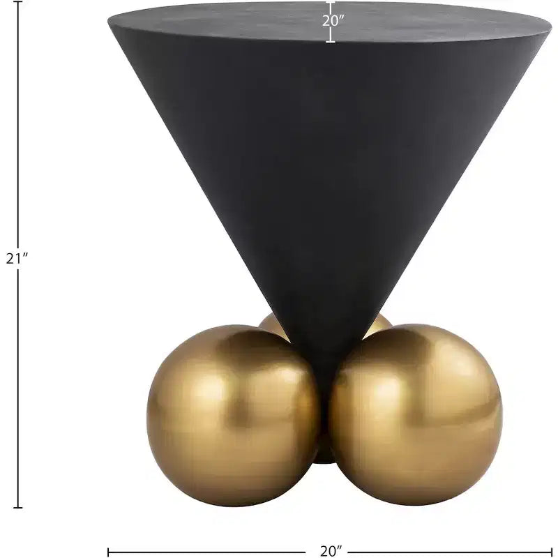 Mesa auxiliar de cemento gris Nápoles