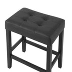 Taburete de bar Madison de 63,5 cm con asiento de piel sintética - Taburete de altura para encimera de cocina o barra - Taburetes de bar sin respaldo
