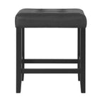 Taburete de bar Madison de 63,5 cm con asiento de piel sintética - Taburete de altura para encimera de cocina o barra - Taburetes de bar sin respaldo