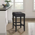 Alaterre Furniture Madison 25-Inch Bar Stool with Faux Leather Seat - Counter Height Stool for Kitchen Island or Bar - Backless Barstools