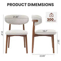 Wooden Dining Chairs Set of 2, Farmhouse Kitchen Side Chairs with Wood Legs for Kitchen Dining Room