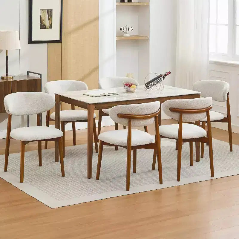 Sillas de comedor de madera, sillas auxiliares de cocina rústicas con patas de madera para comedor o cocina
