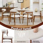 Sillas de comedor de madera, sillas auxiliares de cocina rústicas con patas de madera para comedor o cocina