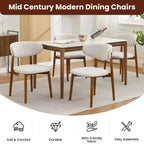 Sillas de comedor de madera, sillas auxiliares de cocina rústicas con patas de madera para comedor o cocina