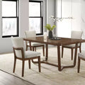 GDFStudio Beckstrom Mid-Century Upholstered Armless Dining Chairs with Curved Back