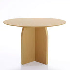 Mesa de comedor redonda de madera de 45 pulgadas para 4, mesa moderna de cocina y comedor de estilo rústico