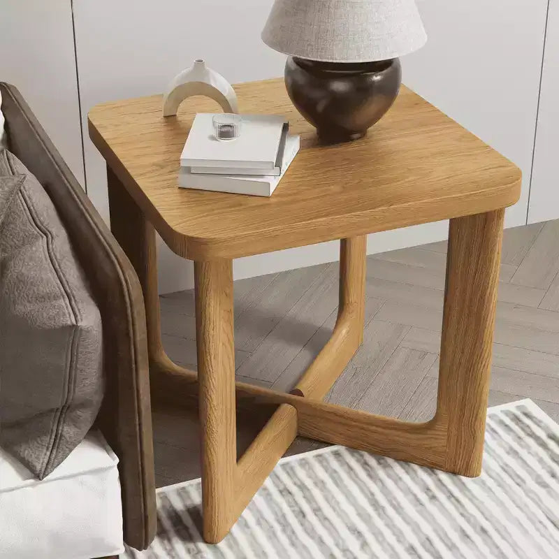 MAYEERTY Side Table Solid Wood Rectangle 24x24x24in for Dining Room