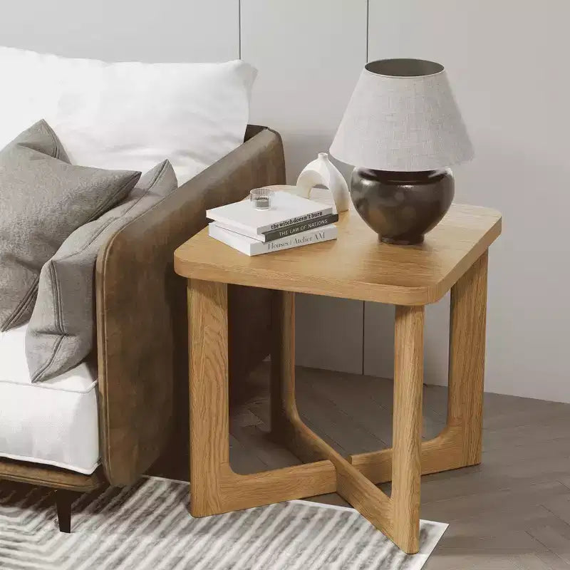 Mesa auxiliar rectangular de madera maciza 61x61x61cm para comedor
