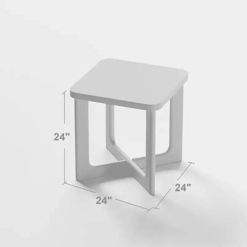 Mesa auxiliar rectangular de madera maciza 61x61x61cm para comedor