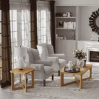 Mesa auxiliar rectangular de madera maciza 61x61x61cm para comedor