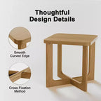 Mesa auxiliar rectangular de madera maciza 61x61x61cm para comedor