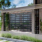 Divisor de ambiente rectangular de 72 pulgadas, pantalla de privacidad con marco metálico galvanizado, patio exterior, negro