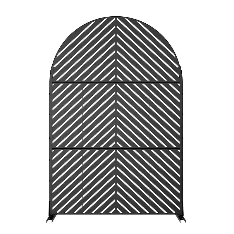 Mampara de privacidad rectangular de 72 pulgadas con estructura galvanizada, para jardín, patio, color negro