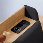 Sofá cama contemporáneo Clara de terciopelo con cabecero, luces LED, carga inalámbrica