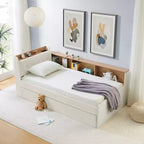 Sofá cama contemporáneo Clara de terciopelo con cabecero, luces LED, carga inalámbrica