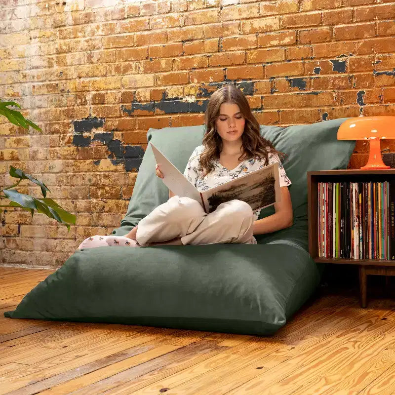 Almohada gigante de suelo tipo puf decorativa Pillow Saxx de 1.67 m, terciopelo exuberante