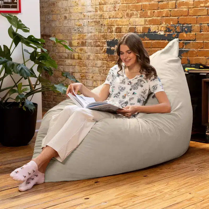 Almohada gigante de suelo tipo puf decorativa Pillow Saxx de 1.67 m, terciopelo exuberante