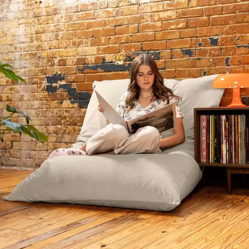 Almohada gigante de suelo tipo puf decorativa Pillow Saxx de 1.67 m, terciopelo exuberante