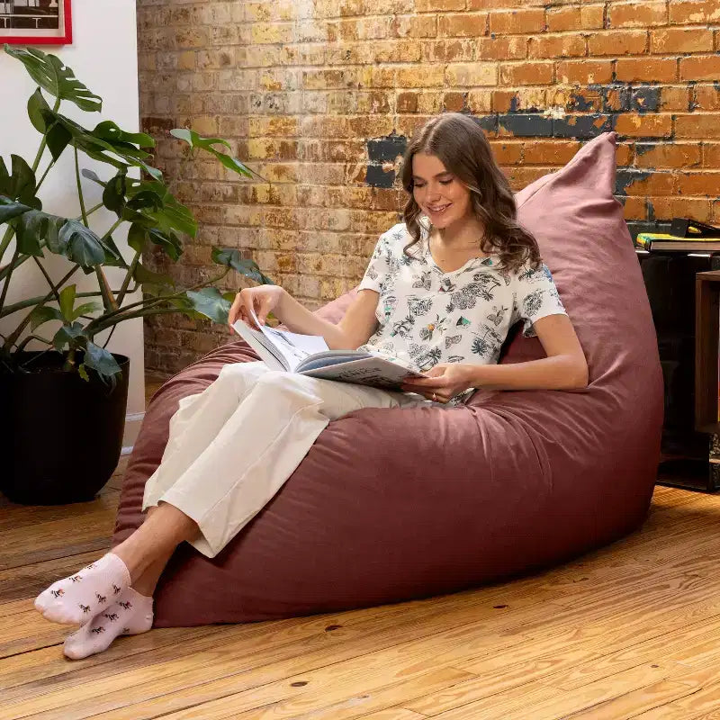 Almohada gigante de suelo tipo puf decorativa Pillow Saxx de 1.67 m, terciopelo exuberante