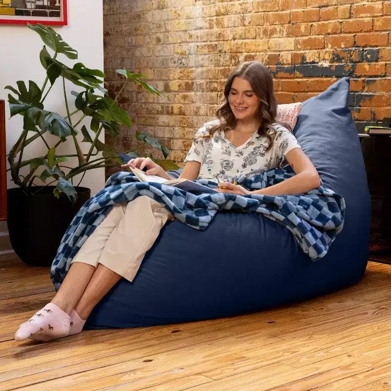 Almohada gigante de suelo tipo puf decorativa Pillow Saxx de 1.67 m, terciopelo exuberante