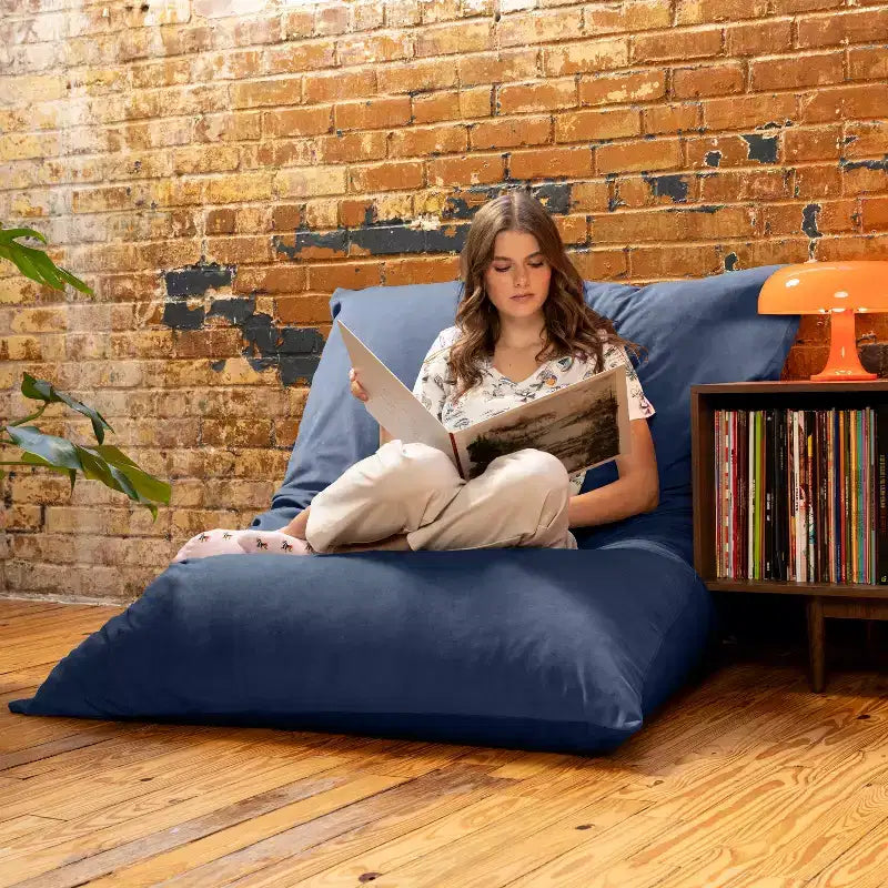 Almohada gigante de suelo tipo puf decorativa Pillow Saxx de 1.67 m, terciopelo exuberante