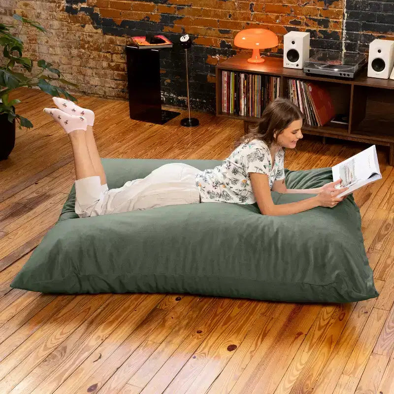 Almohada gigante de suelo tipo puf decorativa Pillow Saxx de 1.67 m, terciopelo exuberante