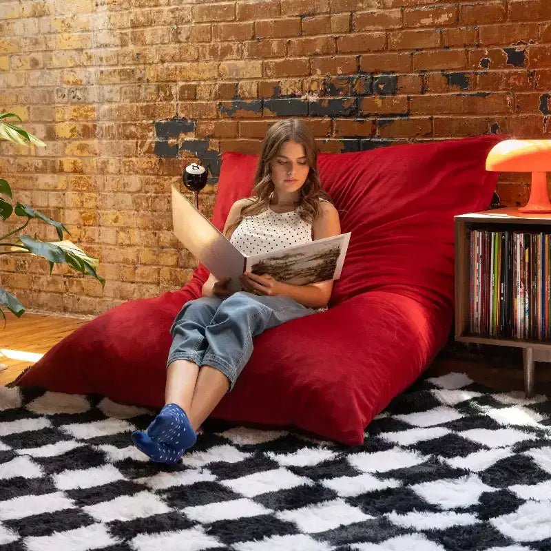 Almohada gigante de suelo tipo puf decorativa Pillow Saxx de 1.67 m, terciopelo exuberante
