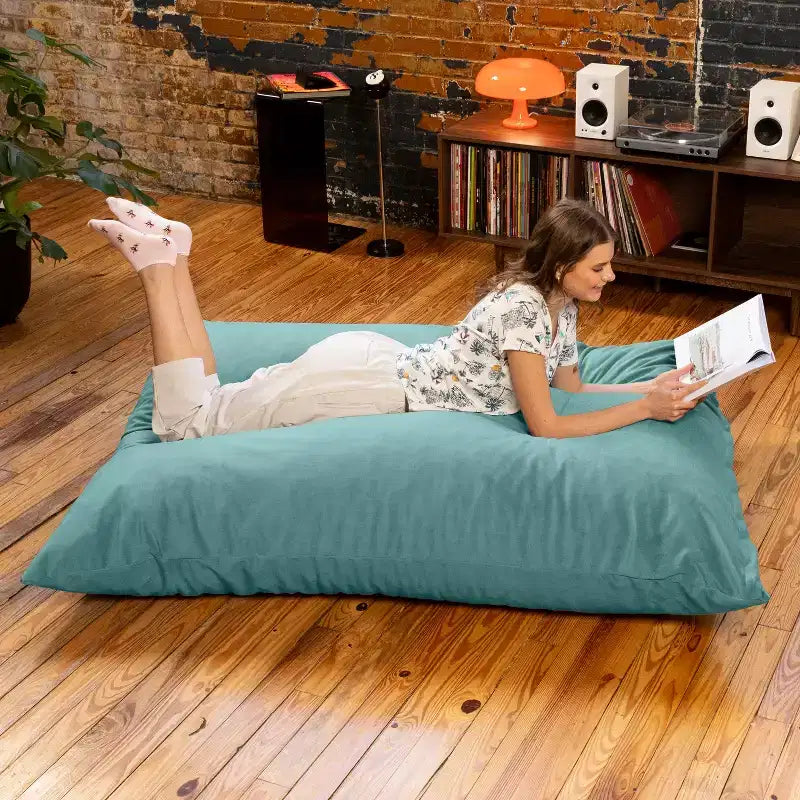 Almohada gigante de suelo tipo puf decorativa Pillow Saxx de 1.67 m, terciopelo exuberante