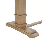 Juego de comedor Joanna de 9 piezas con 6 sillas Ladder Back y 2 sillas con respaldo tapizado Marrón rústico